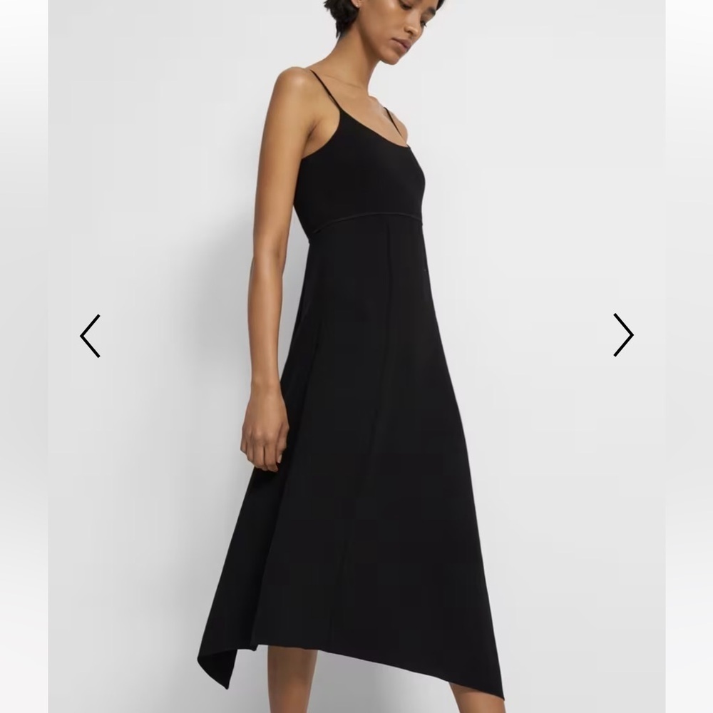 Theory Flared Slip Dress in Crepe - NEW - Picture 5 of 10